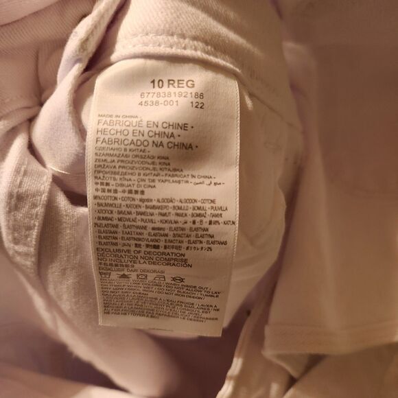 Levi's Girls White Overall Shortalls Size 10 Reg - Picture 5 of 6